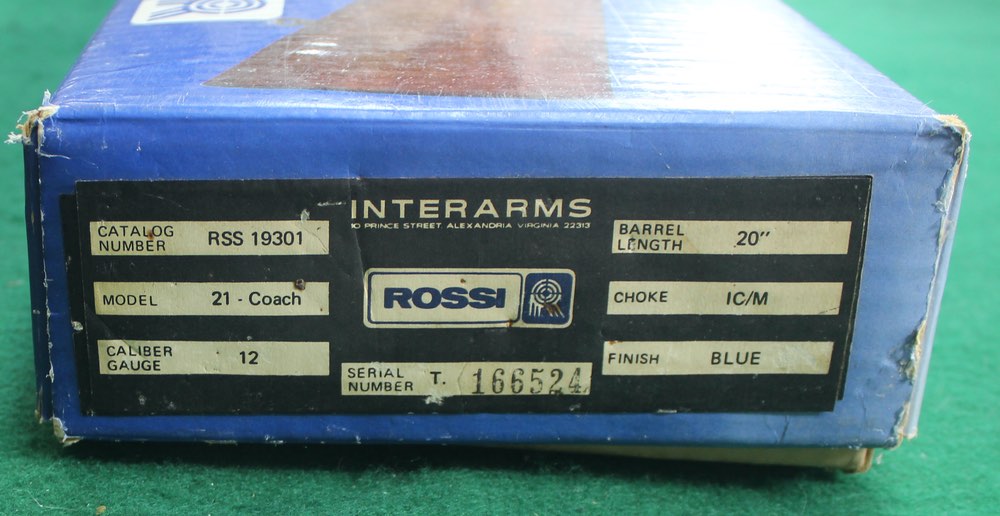 Photo of Rossi Overland Coach Gun, 12ga, NIB